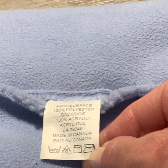 RENA ROWAN Size Medium Powder Blue Zippered Vest - Picture 4 of 5